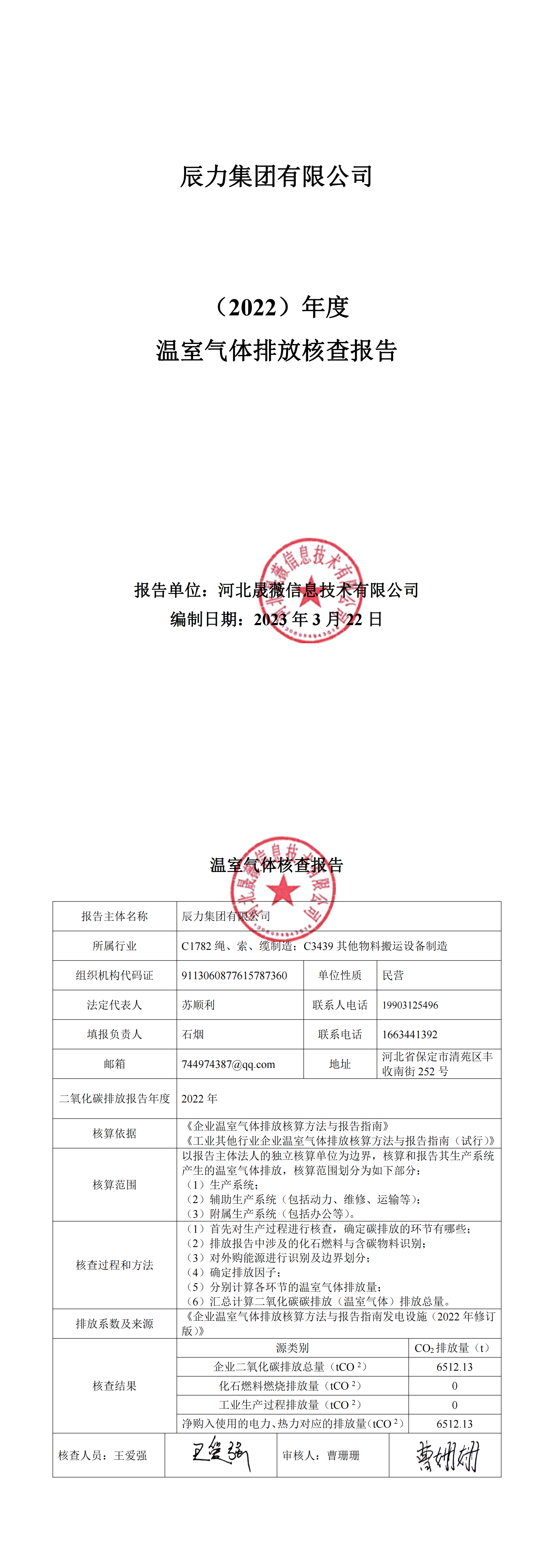 2022年温室气体排放核查报告公示_00