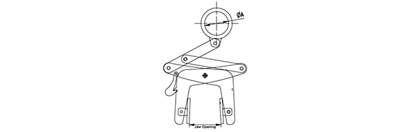 A型大板石材夹具结构图 A型大板石材夹具结构图